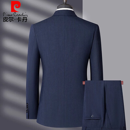 Pierre Cardin light luxury high-end suit suit for men high-end middle-aged men's business casual formal two-piece suit wedding dress 9807 gray 170 yards recommended 100Jin Jin equals 0.5kg -120Jin Jin equals 0.5kg