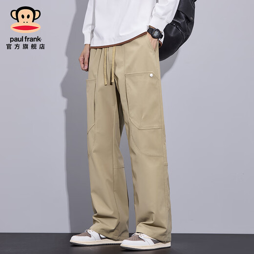 Big Mouth Monkey (Paul Frank) Native An Yesk Veste de bataille Trendy Brand Working Pants Men's Automne Loose Sports Pantalon Pantalon Pantalon polyvalent Men Pantalon long Pantalon 9885H Khaki [Authentique officiel] M [suggéré 85-100jin [Jin est égal à 0,5 kg]]]