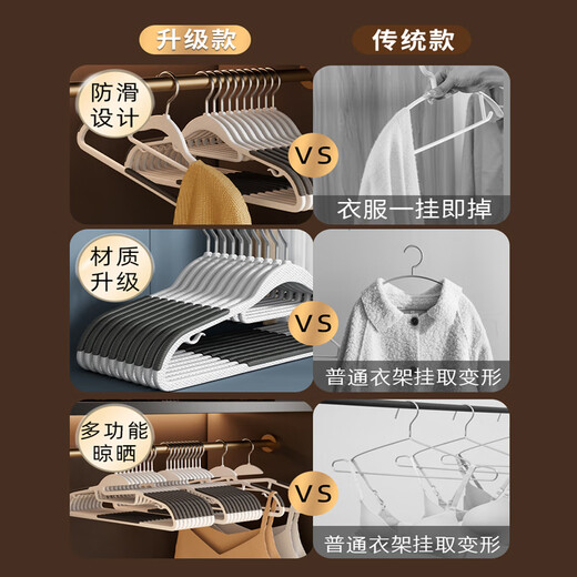 Forty Thousand Kilometers Clothes Rack Seamless Anti-Slip Clothes Rack Clothes Hanger Fish Mouth Collar Clothes Hanger Large Wet and Dry Use