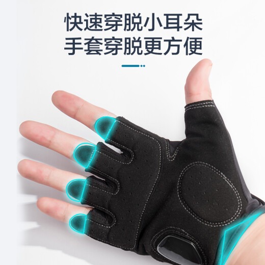Made in Tokyo [Pack of Two] Fitness Sports Gloves Equipment Cycling Training Gloves Fingerless Anti-Slip Horizontal Bar Gloves M