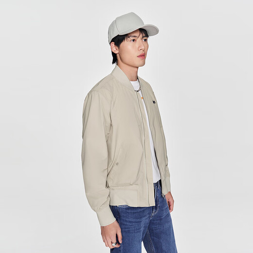 Lee shopping mall same standard version men's baseball collar jacket trend LMT006890100 light blue gray S