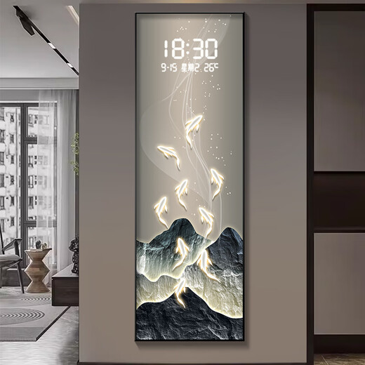 Xiaoxiao peinture horloge luxe Jinshan Jiuyu Jucai Boîte de compteur électrique de grande taille DQ4873 Boîte de commutation électrique de salon Revêtement de peinture suspendue DQ4873 83 pouces 70 * 210cm [peut couvrir 60 * 200]