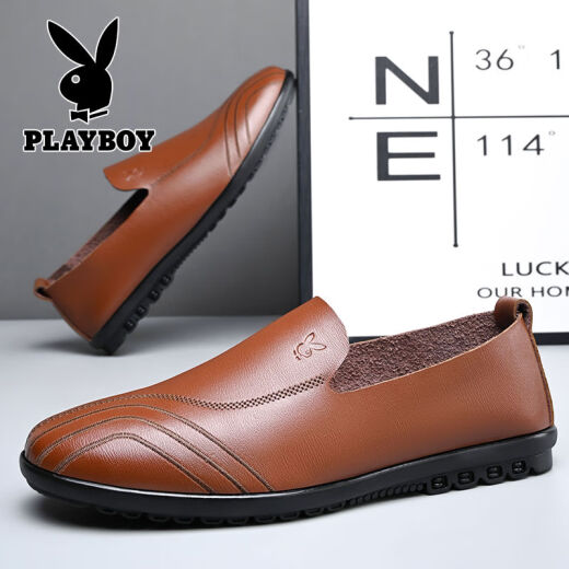 Playboy (Playboy Physical) мужская кожаная обувь искренняя кожаная ленивая обувь универсальная кожа