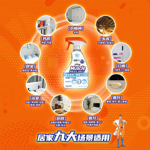 Mr Muscle Grease Cleaner 350g Daily Countertop Spray Powerful Grease Remover Kitchen Cleaner