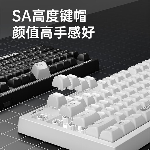 惠普K300真机械手感键盘黑色 轻音高颜值 98客制化配列 插拔有线游戏专用吃鸡笔记本电脑电竞lol