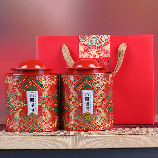 Wife and Mom Tianci Royal Product Dahongpao Oolong Tea Tin Can Tianci Royal Product Canned Two Cans Total 250g Dahongpao 250g