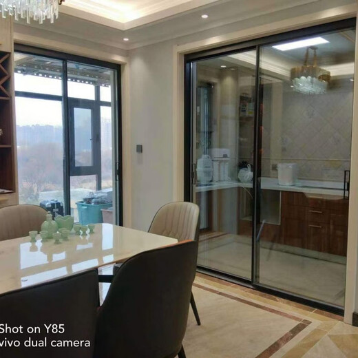 勤凯定制厨房推拉门极窄边框三联动长虹玻璃门阳台客厅隔断移门包安装 三联动包安装每平方价格