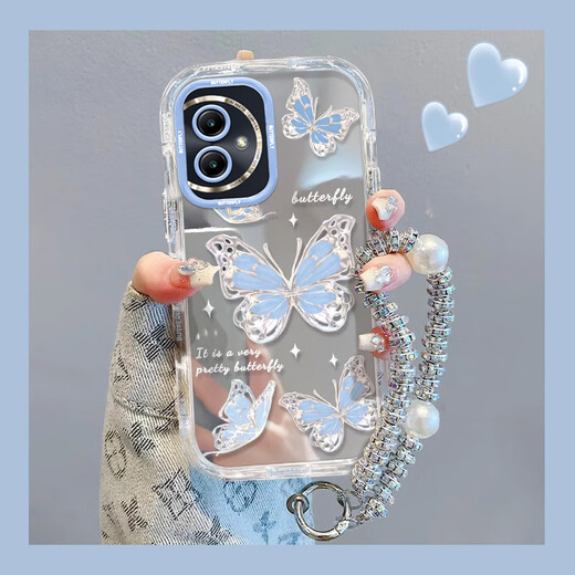 
My choice is suitable for Honor 100 mobile phone case 90pro new 80GT mirror ins style 70 all-inclusive butterfly 60SE bracelet 50 small fresh 30S creative anti-fall 20 youth version protection soft k846 silver butterfly + bracelet Honor 30S