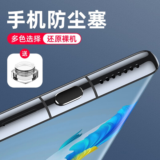 Cool Typ-C Android Phone Staubstopfen für Huawei Mate70/60Pro/P70PRO Xiaomi 15 Redmi K80 Power Hole Honor Magic7pro Ladeanschluss-Stecker 90 Metall Black Typ-C Ladesteck