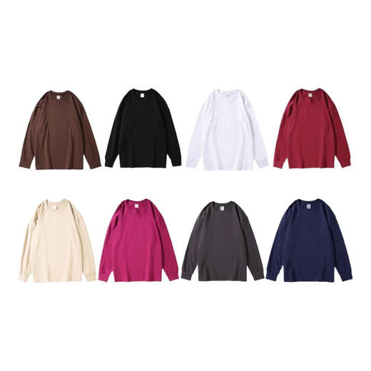Zhiwei American 300G Sweathir Sweatter pour garçons au printemps et à l'automne Short pour garçons, T-shirt à manches longues Pure Coton Base Shirt, White XL [Recommandé 125-145jin [Jin est égal à 0,5 kg]]]