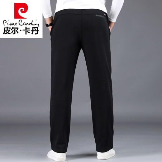 
Pierre cardin high-end spring and autumn men's sports pants middle-aged pure cotton casual trousers dad loose straight pants thin sweatpants spring and autumn thickness 9928 blue L