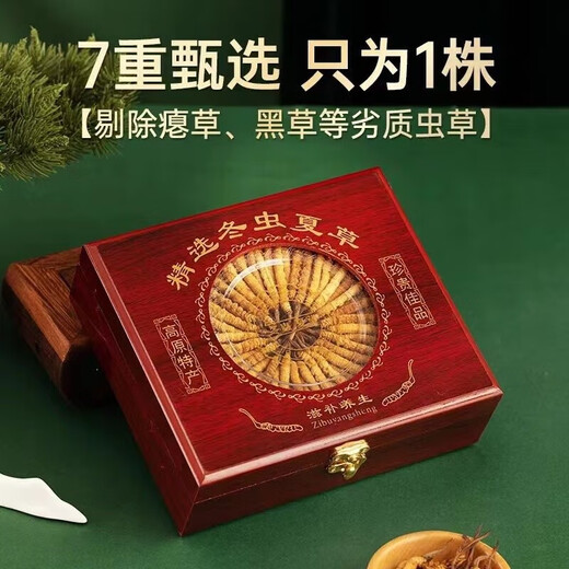 冬虫夏草 藏区虫草1根一克高海拔冬虫夏草礼盒装冬虫草干货送礼佳 3根1克-20根瓶装