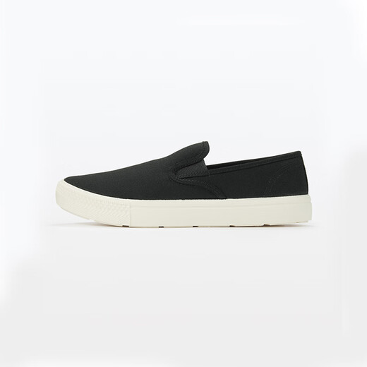 
MUJI (MUJI) is universal for men and women, not easy to get wet, lazy sneakers, small white shoes, canvas shoes, men's shoes, women's shoes, black 255mm / 41 size (size is larger and one size smaller)