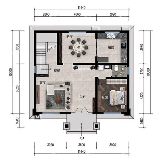墅小宅C1278新款三层独栋别墅设计图纸农村3层新中式自建房房屋设计方案 成品图纸(全套)