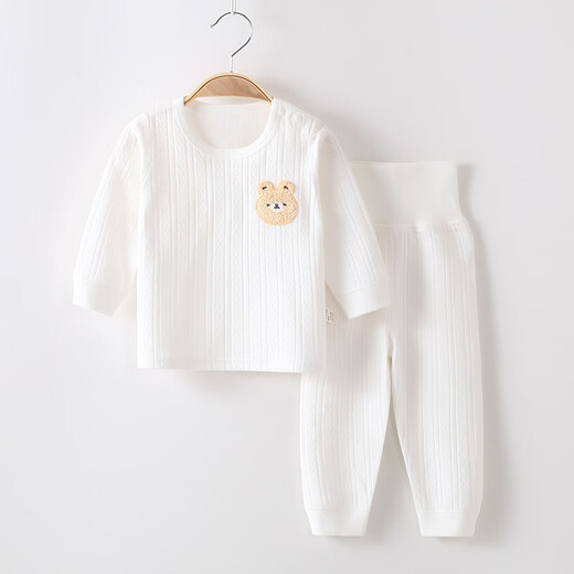 缤丽猫新生儿无骨纯棉四季简约套装婴儿衣服分体二件套装男女宝宝童装 肩扣套装-月亮羊 80