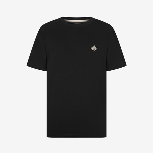 Jinba Men's Clothing (K-Boxing) Cotton Light Round Neck Casual Simple Solid Color Versatile Short Sleeve T-Shirt Men's BTCT1301 Black S