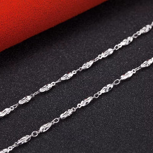 Yuan Shengfu's new PT950 fashionable platinum necklace, authentic, versatile and strong women's platinum carambola chain for sale, 4.70g, 44cm