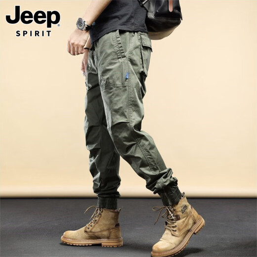 Jeep Spirit2024 Nuevos pantalones casuales para hombres de primavera y otoño Autumn American Velvet Pants de montaña Pantalones largos de montaña Multi-Waring 679 Black 30 (recomendado 120-130 Jin [Jin equivale a 0.5 kg])
