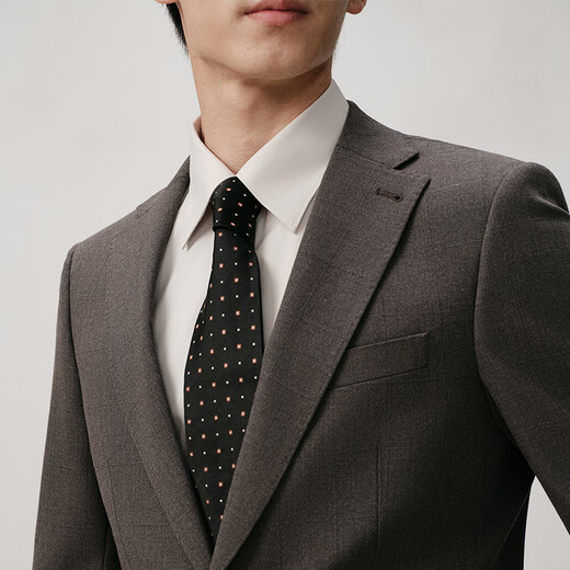 Guillaume suit men's high-end brown no-iron business wedding groom's dress work formal suit jacket sand pottery brown top + pants 52