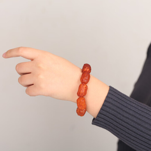 Fat Donglai's same style natural raw amber raw stone bracelet natural raw beeswax bracelet raw mine old beeswax for men