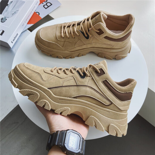 Nine-inch Sunshine Labor Protection Shoes Work Shoes Men's 2024 Spring and Autumn New Men's Sports Shoes Casual Shoes Work Clothes Trendy Shoes Outdoor Hiking Shoes Work Clothes Casual Shoes B6873 Khaki 42