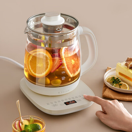 Bear health kettle, tea kettle, kettle, electric kettle, kettle, thermostatic kettle, glass flower tea kettle, hot milk, reservation, automatic heat preservation 1.8L, home office with stainless steel filter YSH-D18H3-with 316L filter 1.8L