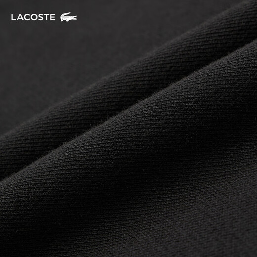 LACOSTE法国鳄鱼男装法国制造宽松版型棉质圆领套头运动卫衣|SH3878 031/黑色 M 4