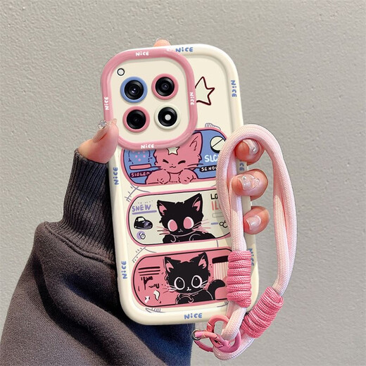 Excellent choice for OnePlus 12 mobile phone case Ace cartoon ins wind star eye cat trendy brand OnePlus AcePro silicone OnePlusAce3V mobile phone case OnePlus Ace3 all-inclusive anti-fall round shell - white - BS3893 black cat + a1948 rose red OPPO Reno 10