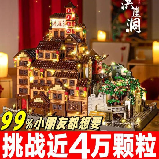 梦不落大型100000大颗粒紫禁城积木重庆洪崖洞模型兼容积木成人高难度巨 苏州园林总院15939颗+