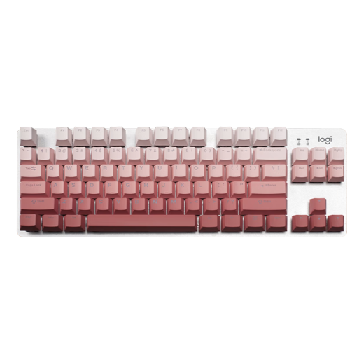 
Logitech K835 mechanical keyboard wired gaming e-sports keyboard 84 key computer office keyboard personalized pbt keycaps give gifts to boys girlfriends K835 crimson keycap [gradient version] red axis