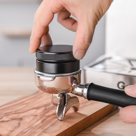 CLITON three-leaf coffee powder dispenser metal three-blade press powder hammer Italian coffee machine powder press large size 58mm