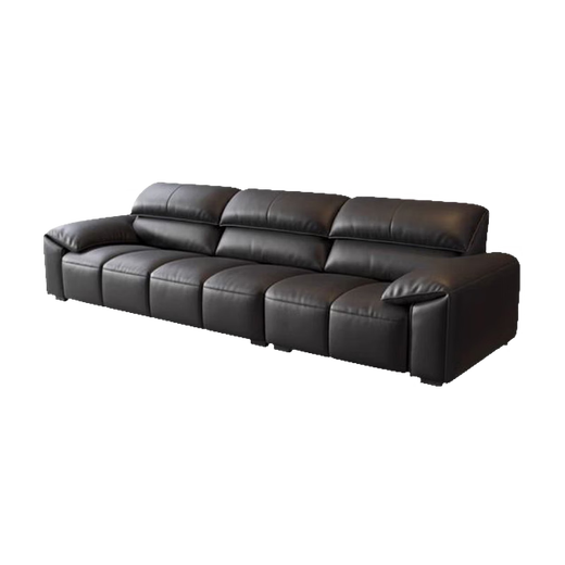 DUOFEI Kingdom Geothe Great Leather Sofa italien MINIMALISTIQUE MOWNIMAL MOWNI-PERSON PERSONNE DIRECT ROW APPARTEMENT 2025 NOUVEAU Meubles de salon Y728 Version de luxe de 3,2 mètres à rang direct direct [Modèle de latex] Emballage complet Couche de vache