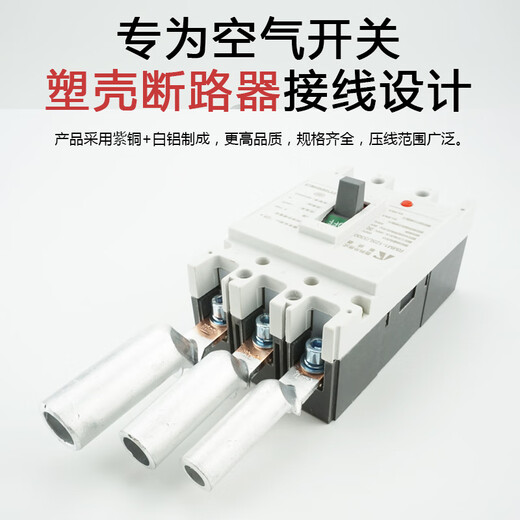 CLCEYGOST 小头铜铝鼻铜鼻子塑壳断路器接头线鼻子过渡连接35/50/70/95 小头铜铝鼻DTL-12010只/包