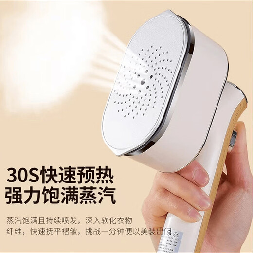 扬子扬子手持挂烫机90度旋转电熨斗家用便携熨烫机智能大蒸汽烫斗 米白色