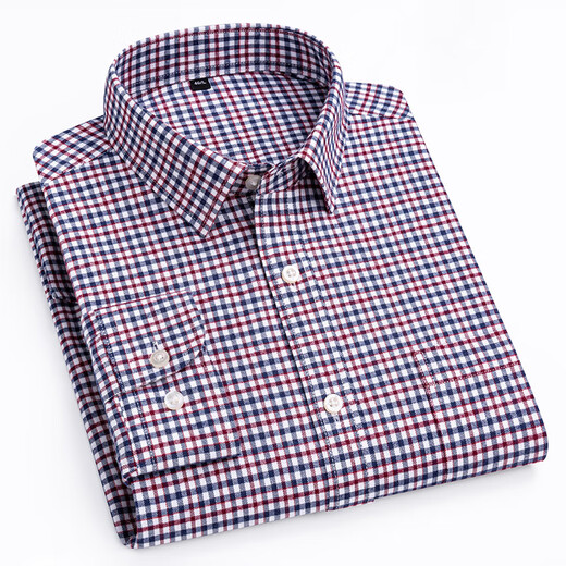 Nobel Paul Plaid Camisa de algodón a cuadros Muebles de manga larga para hombres Negocios informales Jóvenes y camiseta de mediana edad CHACK CM698 2XL