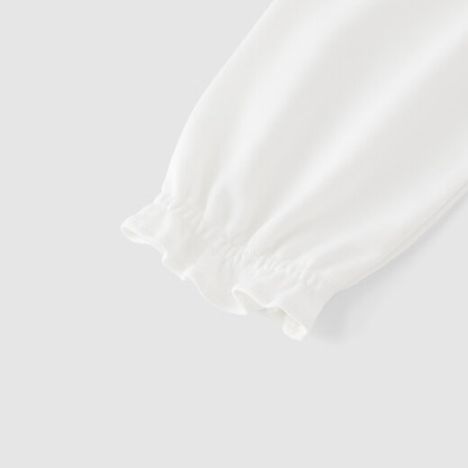 YEEHOO shopping mall same style children's shirt spring and summer pure cotton long-sleeved girls' shirt 2025 new children's top Yunsi white 80 cm