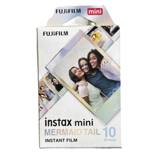 Mini papel fotográfico instantáneo Fuji (aplicable a mini7+/9/11/12/40/90/99/LiPlay/EVO) 10 piezas de papel fotográfico de sirena (regalo aleatorio gratuito)