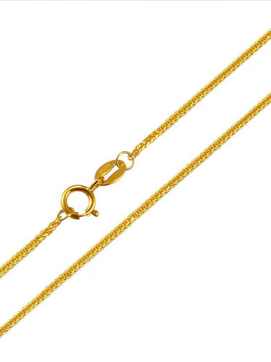 DR GRAFFCARNY Pt950 platinum necklace women's and men's Chopard chain pure 18k gold rose gold extended snake bone chain plain chain Au750 gold Chopard chain 2.8g46cm