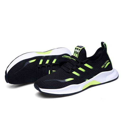 Zapatos de malla transpirable para zapatos de trabajo suaves para hombres Ligeros y zapatos casuales versátiles de moda para zapatos deportivos para hombres H9 Tres tiras - Gray 41 (255 mm)