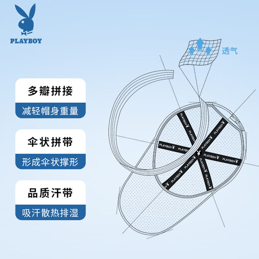 Playboy hat men's baseball cap trendy casual versatile autumn and winter four seasons middle-aged outdoor sunshade travel duck hat fishing