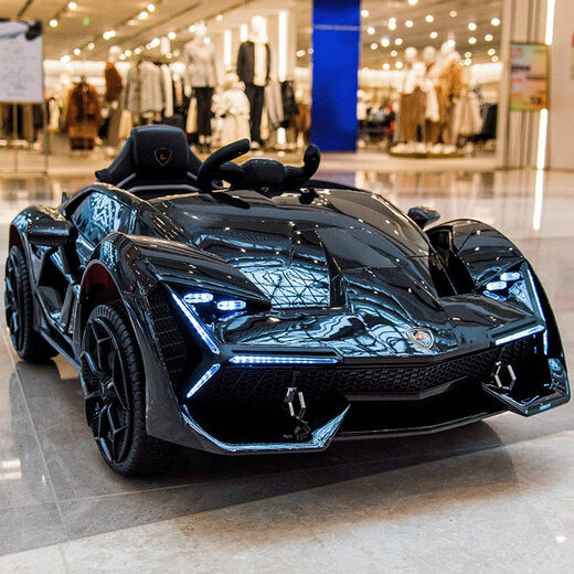 Yun Ting can sit in a car for adults 0-12 years old, a car for children, an electric car for babies, a four-wheel battery car for 1-6 years old, a remote control car/double scissor door/Chaowei battery, membrane type without electricity - not rideable