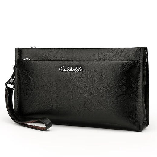 Känguru -Würfel Herrenkupplung Tasche Herrengeschäft Handtasche Herren Brieftasche lange große Kapazität Handtasche Schwarz schwarz