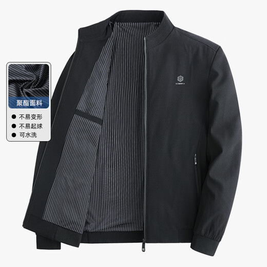 Woodpecker (TUCANO) middle-aged men's dad spring jacket 40-50 years old solid color stand collar loose casual middle-aged and elderly men's jacket men N9756 blue M 170 suitable for 80-100 Jin Jin equals 0.5 kg