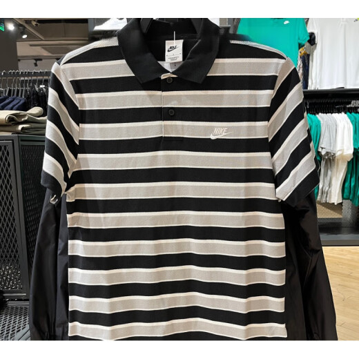 耐克（NIKE）男子POLO衫短袖运动休闲条纹翻领透气半袖T恤 FN3897-010 FN3897-010 S