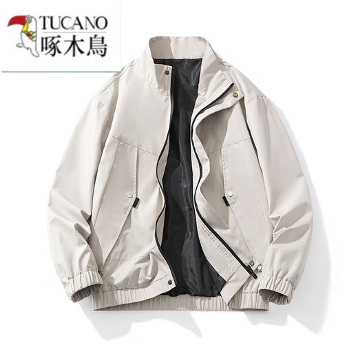 啄木鸟（TUCANO）男士外套2024新款棒球服韩版潮流宽松百搭防风休闲运动夹克冲锋衣 6218黑色 L