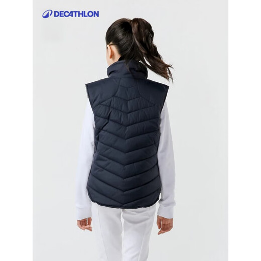 Decathlon (DECATHLON) Children's Vest Sports Warm Vest Sleeveless Casual Autumn and Winter Equestrian Vest Youth OVHR Inkstone 5-6 Years Old_Height 113-121cm