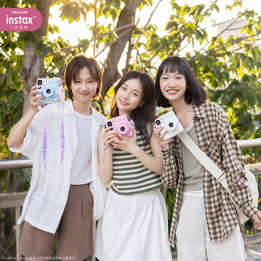 Fuji instax instant mini SE one-time imaging camera fool travel camera photo paper set blue beautiful freeze-frame standard