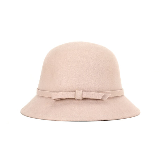 Qianzi charming felt hat women's 2025 autumn and winter woolen hat outdoor pure wool spring and autumn basin hat for women, dark khaki color, one size 56-58cm