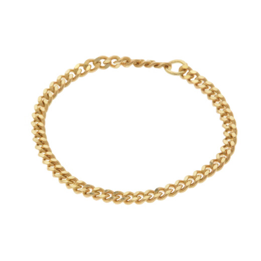 Mi Ling South Korea imported gold jewelry pure 14K gold ring stacked plain chain naked chain small soft chain tail ring pure gold ring No. 13 spot dense chain
