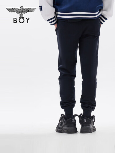 BOY LONDON trendy brand trousers couple style black printed anklet breathable casual pants N15903 black XS